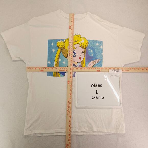 Sailor Moon Anime Graphic Short Sleeve Crew Neck T Shirt Mens Size L White - Picture 5 of 9
